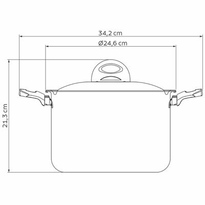 Espagueteira Tramontina Loreto 5,7l Alumínio Antiaderente Vermelha 22cm Starflon Max