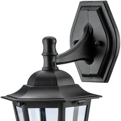 Kit 12 Arandelas de Parede Luminárias Externas Preta Clássica Colonial Lâmpada E27 Dital