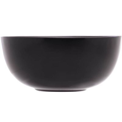 10 Tigelas Vidro Opalino 300ml Diwali Black 12x5cm Cumbuca Shimeji Saladas