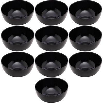 10 Tigelas Vidro Opalino 300ml Diwali Black 12x5cm Cumbuca Shimeji Saladas