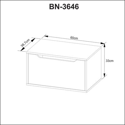 Balcão Gabinete 60cm com 1 Porta BN3646 Amêndoa/Branco Tecnomobili