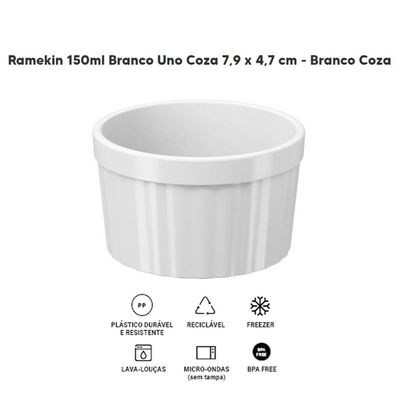 Jogo 40 Ramekins Brancos 150ml Restaurante Maionese Chimichurri Vinagrete Uno Coza