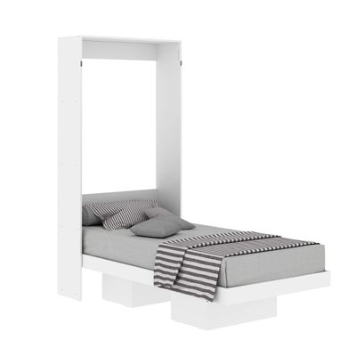 Cama Articulada de Parede 198,5x97cm Solteiro Branca Nichos CM8015 Tecnomobili