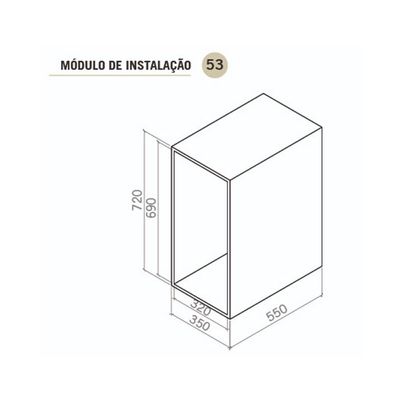 Coluna Baixa Masutti 2 Bandejas 24x48x61cm Cinza Corrediça Deslizante Móvel