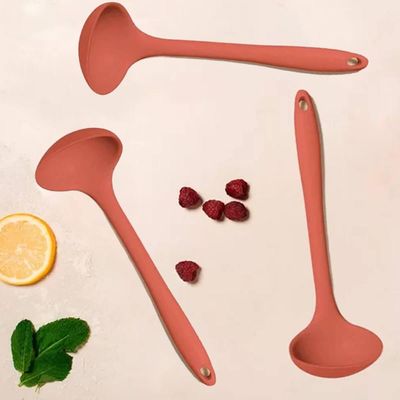 3 Kit de Conchas Silicone Cozinha Sopa Caldo Feijão OU Terracota Talher Utensílios
