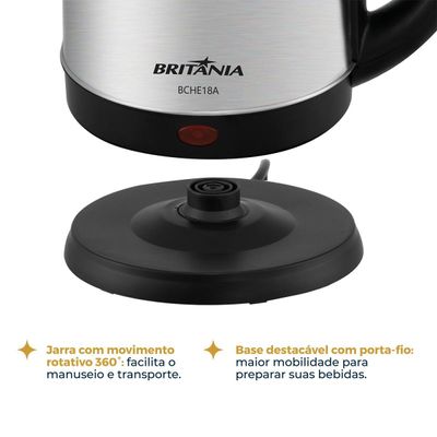 Chaleira Elétrica Britânia 1,8L Inox BCHE18A 127V