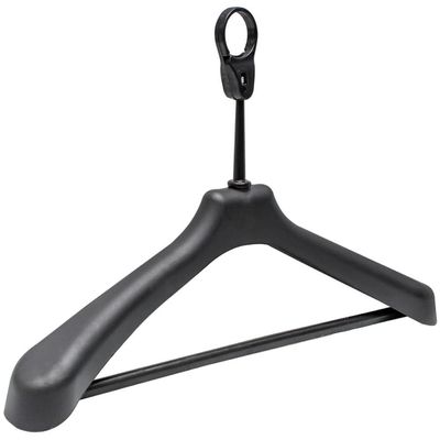48 Cabides Roupa Hotel Antifurto Social Preto Giratório Reforçado Plástico