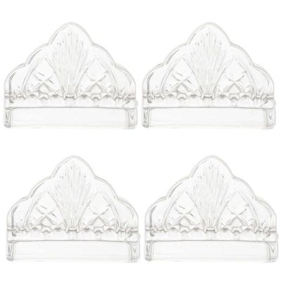 Jogo 10 Suporte para Papel de Mesa 12,5cm Cristal Dublin Lyor Porta Guardanapos