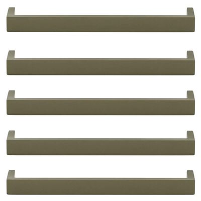 Kit 5 Puxadores Alça Sobrepor Bronze 23cm Minimalista Gavetas Cômodas Piauí Torralba