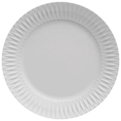 Conjunto 12 Pratos Rasos de Porcelana Branca 26,5cm Diamante Germer Mesa Posta