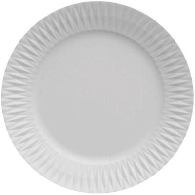 Kit 6 Pratos Rasos de Porcelana Branca 26,5cm Germer Mesa Posta Diamante