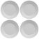 Kit 4 Pratos Rasos Porcelana Branca 26,5cm Germer Mesa Posta Restaurante