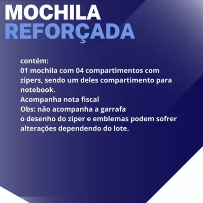 Mochila Masculina Impermeável Faculdade Alça De Aço Forte