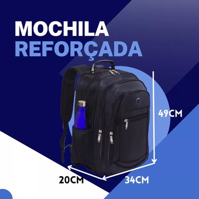 Mochila Masculina Impermeável Faculdade Alça De Aço Forte