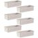 Kit 6 Caixas Organizadoras Multiuso 4,5L Flow Bege Cesto Retangular Closet Banheiro Lavanderia