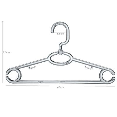 Cabide de Roupa Giratório Transparente Adulto Magazzino Plástico 42cm para Closet