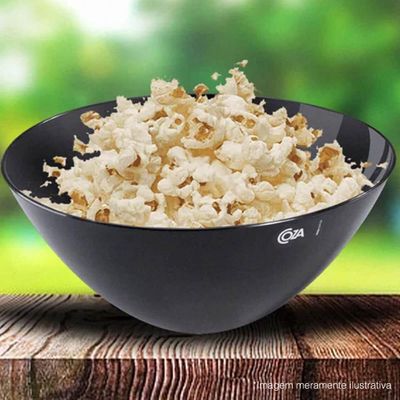 Saladeira Triangular 5L Grande Essential 31cm Preto Pipoca Salada Frutas Coza