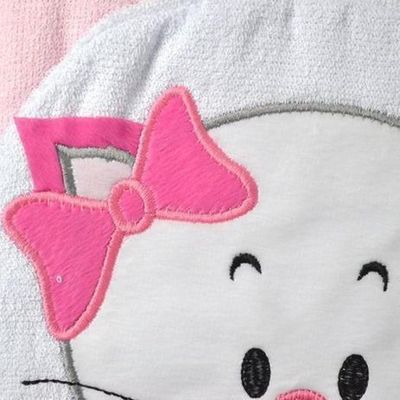 Toalha De Banho Sem Forro Gatinha Com Capuz Papi