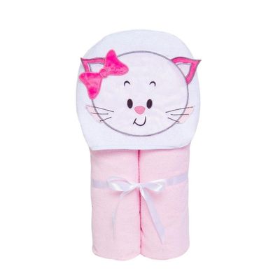 Toalha De Banho Sem Forro Gatinha Com Capuz Papi