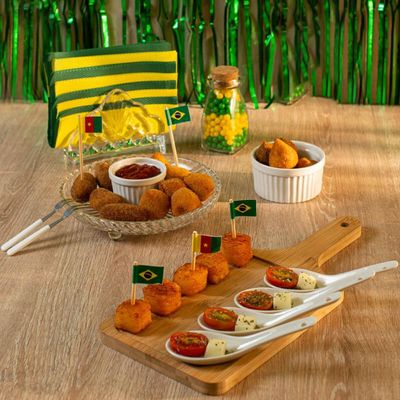 Kit 6 Ramekins Porcelana 155ml Canelados Brancos 8,4x5cm Molhos Classic Lyor