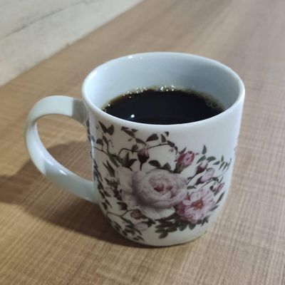 Conjunto 6 Xícaras Grande Porcelana de Chá Café Florida 360ml Branca Germer Garden Urban