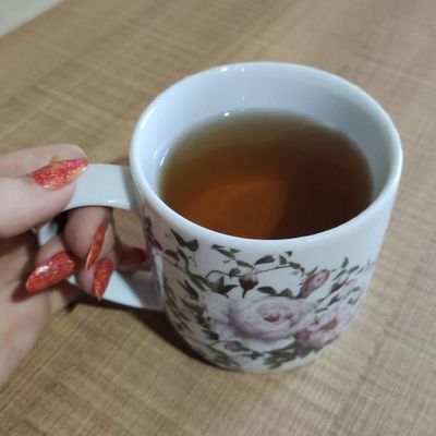 Conjunto 6 Xícaras Grande Porcelana de Chá Café Florida 360ml Branca Germer Garden Urban