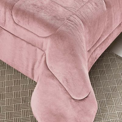 Coberdrom Casa Scarpa Apollo King Sherpa Pele de Carneiro + Manta Flannel - Rosa