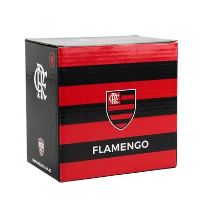 Caneca Térmica Com Tampa Vermelha Flamengo 450ml