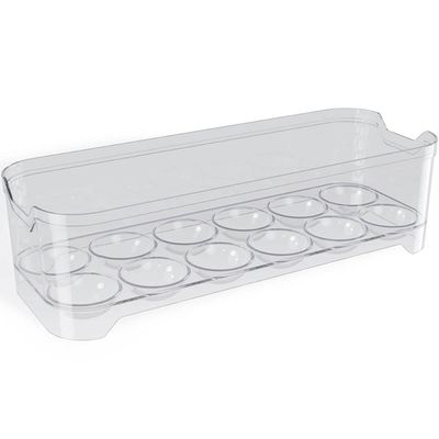 Organizador de Geladeira Porta Ovos 12 Unidades 28x10x7,5cm Transparente Plástico UZ