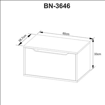 Balcão Gabinete com 1 Porta Branco para Banheiro 60cm Tecnomobili BN3646