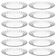 Conjunto 12 Pratos Grandes Plástico Resistente 26cm Transparentes Crippa