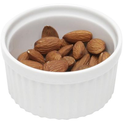 Kit 12 Ramekin Porcelana Branco 155ml Classic 8,4x5cm Canelado Molhos Guarnição