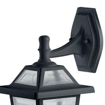 Arandela Colonial Preta em Alumínio Luminária de Parede 39cm Ravena Dital Jardim Cabeceira