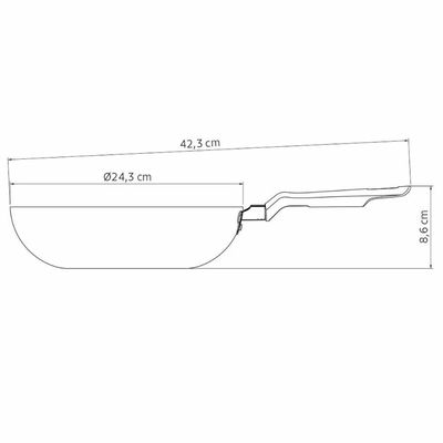 Frigideira Funda Alumínio Vermelha 2,2L Tramontina 24cm Turim Antiaderente Starflon Max