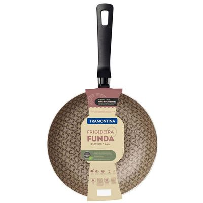 Frigideira Funda Alumínio Vermelha 2,2L Tramontina 24cm Turim Antiaderente Starflon Max