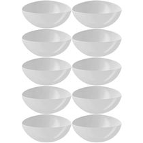 Kit 10 Bacias Plásticas Saladeiras 2,5L Essential Coza Branc