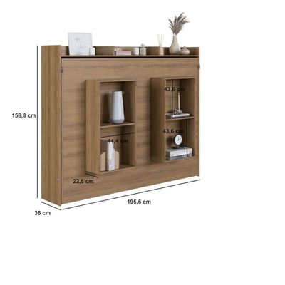 Cama de Casal Articulável Mel Horizontal MDP Hanover Dobrável Decoração Art In Móveis