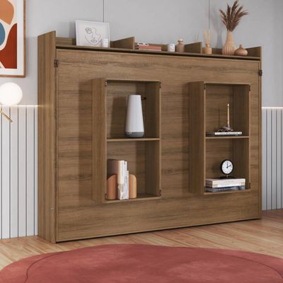 Cama de Casal Articulável Mel Horizontal MDP Hanover Dobrável Decoração Art In Móveis