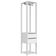 Guarda Roupa Closet 2 Gavetas E Cabideiro Branco 40x45x183cm Modulado