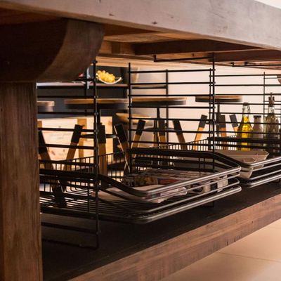 Gaveta Aramada 57x47x13cm Preta Deslizante Fruteira Inox Masutti Copat Cozinha