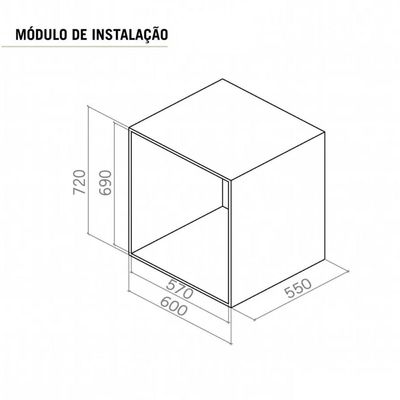 Gaveta Aramada 57x47x13cm Preta Deslizante Fruteira Inox Masutti Copat Cozinha