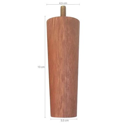Conjunto 6 Pés Fixos para Cama Box Casal Solteiro Móveis 13cm Mel Dimader