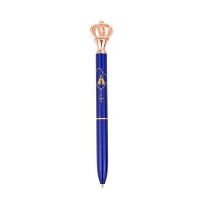 Caneta Roller Nossa Senhora Aparecida Azul Com Coroa