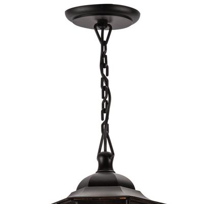 Pendente Grego Externo Luminária 18x58cm Bivolt Preto Dital Termoplástico