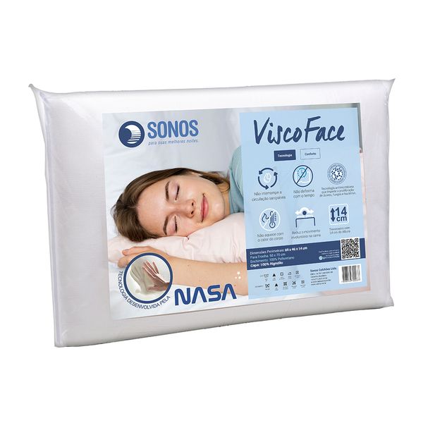 Travesseiro Sonos Viscoface 14cm Branco Travesseiro Sonos Viscoface 14cm Branco