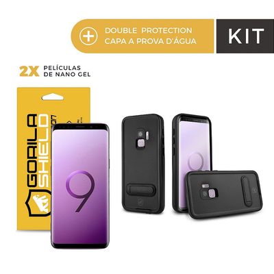 Kit Capa à Prova d'água e Película de Nano Gel Dupla para Samsung Galaxy S9 - Gshield