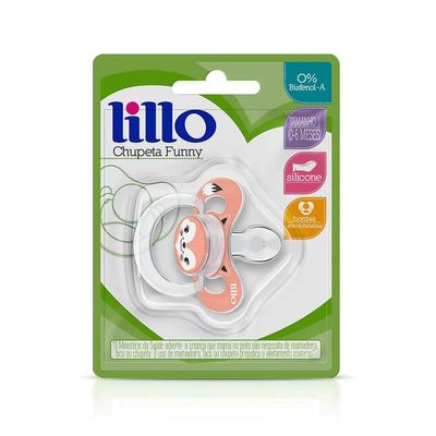Chupeta Lillo Funny Animais Silicone Anatômica Raposa Tamanho 1