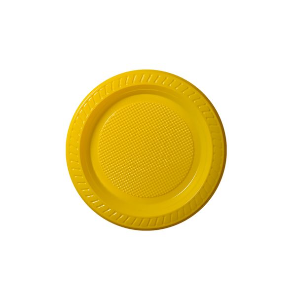 Prato Descartável Copobrás Nº15 com 10 Unidades Amarelo