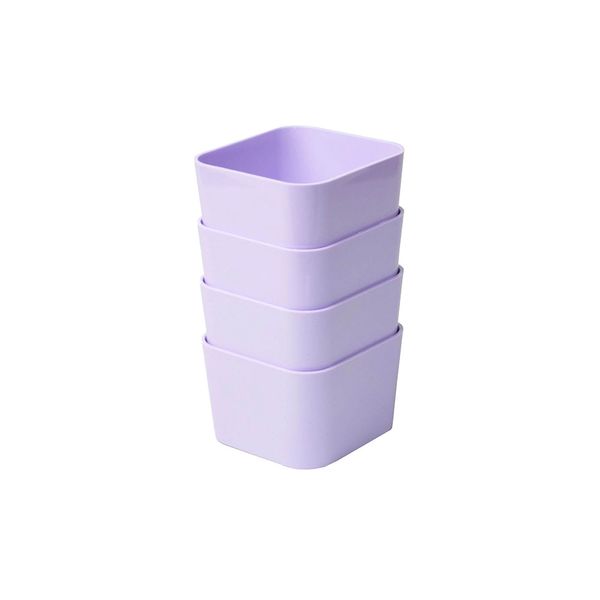 Kit Porta-Objetos Dello Pequeno Lilás 4 Peças