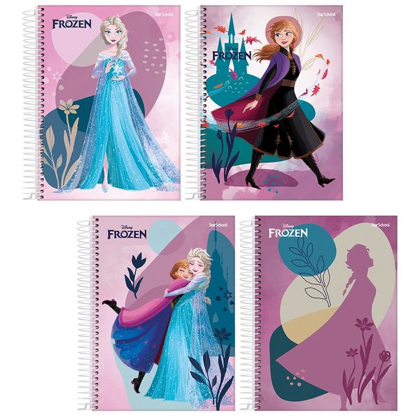 Caderno 1/4 Espiral São Domingos Starschool Frozen 80 Folhas - Item Sortido Caderno 1/4 Espiral São Domingos Starschool Frozen 80 Folhas - Item Sortido